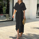 Vestido Midi Moneli Contrast