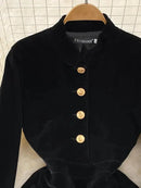 Vestido Veludo Moneli Noir