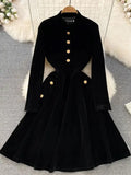 Vestido Veludo Moneli Noir