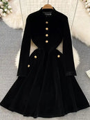 Vestido Veludo Moneli Noir