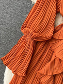 Vestido Longo Moneli Plissé