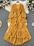 Vestido Longo Moneli Plissé
