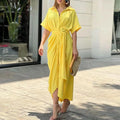 Vestido Midi Moneli Contrast