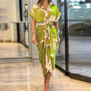 Vestido Midi Moneli Contrast