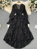 Vestido Longo Moneli Plissé