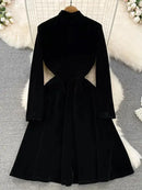 Vestido Veludo Moneli Noir