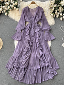 Vestido Longo Moneli Plissé