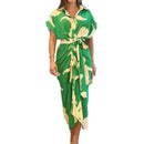 Vestido Midi Moneli Contrast