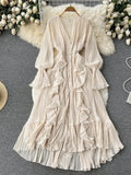 Vestido Longo Moneli Plissé