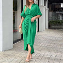 Vestido Midi Moneli Contrast