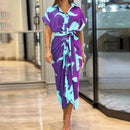 Vestido Midi Moneli Contrast